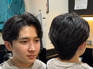 ミディアム 有田 光輝のヘアスタイル