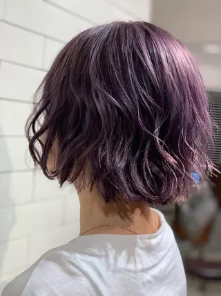 ショート カラー ヘアアレンジ 髪質改善×ハイトーン 中田啄也のヘアスタイル