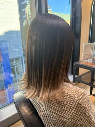 ミディアム カラー La fith 店長 城谷颯人のヘアスタイル