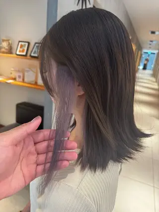 ミディアム KOUYU（ému） 伏見/カラーモデルのヘアスタイル
