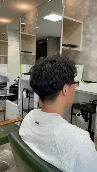 ショート パーマ メンズ 似合わせ/前髪カット /店長 村上直也のヘアスタイル