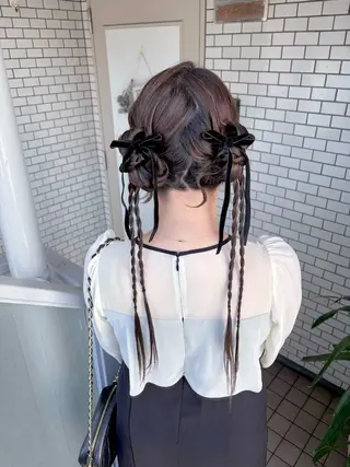 ヘアアレンジ 参列♡デートゆるふわ ヘアメイク🎀みゆうのヘアスタイル