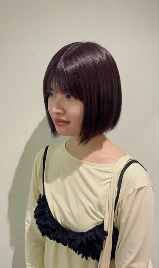 ミディアム ふかや まりかのヘアスタイル