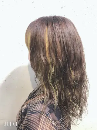 ロング カラー ボブ/縮毛/レイヤー モトナリのヘアスタイル