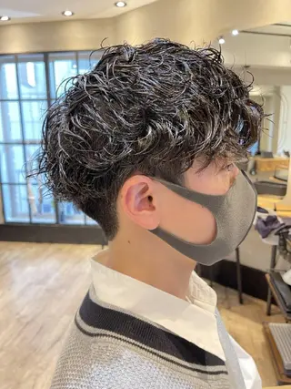 ショート メンズ パーマ メンズ特化 TAKE高崎のヘアスタイル