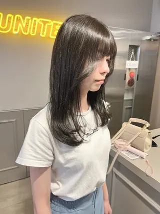 ロング カラー パーマ ヘアアレンジ メンズ キッズ 上品＆韓国風 🥀海心🥀のヘアスタイル