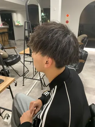 パーマ メンズ 濱野 晃佑のヘアスタイル