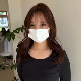 セミロング カラー 松本 華林のヘアスタイル