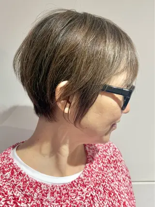 ショート カラー 白髪ぼかし×ショート ハイライト×玉山直哉のヘアスタイル