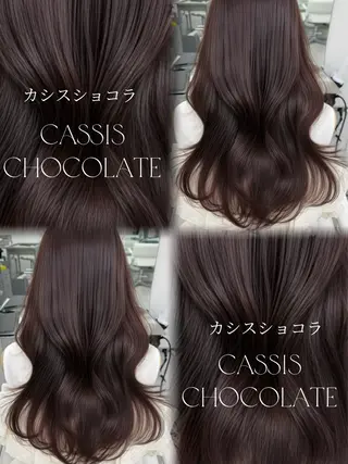 セミロング 透明感カラー🩶 ×小顔カット難波のヘアスタイル