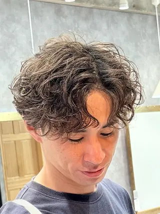 パーマ メンズ 船橋　メンズパーマ 井川哲也のヘアスタイル