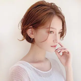 ショート カラー パーマ BASSA 下井草店のヘアスタイル