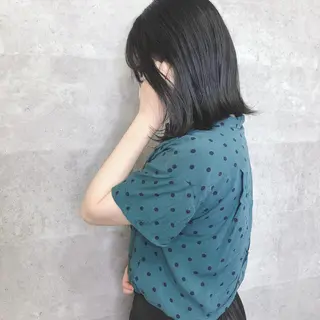 ミディアム カラー 髪質改善 中川 翔のヘアスタイル