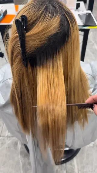 ロング りきと🦋河原町 縮毛矯正/艶カラーのヘアスタイル