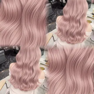 ロング カラー ヘアアレンジ ハイトーン特化💍 NØRN💍韓国のヘアスタイル