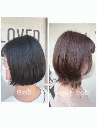ミディアム カラー 中村 幸子のヘアスタイル
