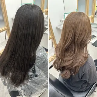 セミロング カラー 髪質改善/縮毛矯正 🫧RISA🎀のヘアスタイル