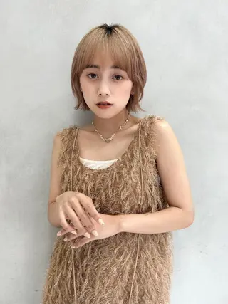 ショート カラー 盛れる韓国ヘア🩰/ ワンホンヘア/華のヘアスタイル