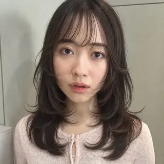 ミディアム 【顔まわり×ヘア セット】MIHO🎀のヘアスタイル