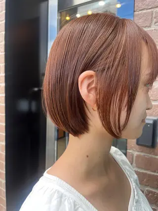 ミディアム カラー 久木原 ゆりのヘアスタイル
