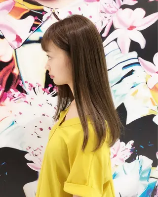 ロング パーマ 趙 英来のヘアスタイル
