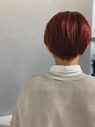 ショート カラー パーマ ボブパーマコテ巻き風 パーマNo1深江秀平のヘアスタイル