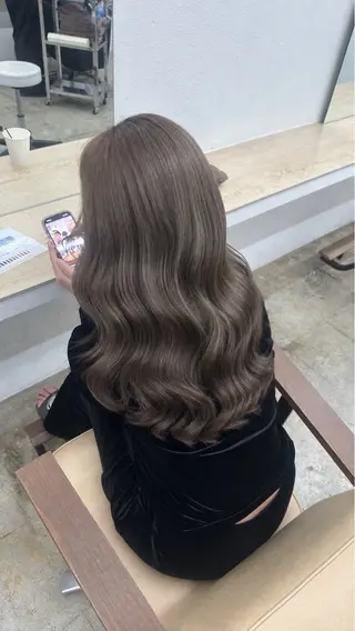 セミロング カラー メンズ 艶ブリーチなしカラー 🐹🤍ナナカのヘアスタイル