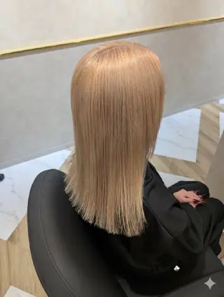 ミディアム カラー ブリーチなしWカラー 【艶感✨透明感】中澤のヘアスタイル
