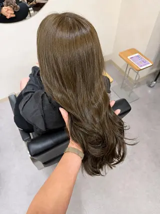 セミロング カラー ブリーチなしカラー 🌿脇黒丸 彩のヘアスタイル