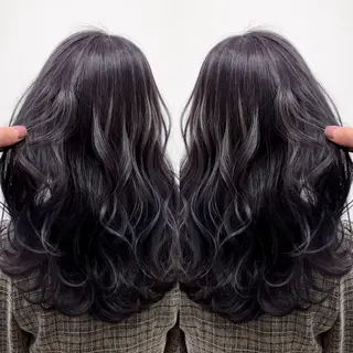 セミロング バレイヤージュ ボブ🌈ナツヤのヘアスタイル