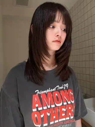 ミディアム 藤原 直希のヘアスタイル