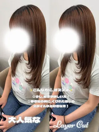 セミロング lovis🧸ゆうあ 🧸/透明感カラーのヘアスタイル