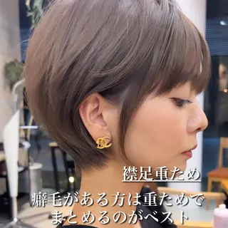 ショート カラー ボブ/レイヤーカット 縮毛矯正/コウキ新宿のヘアスタイル
