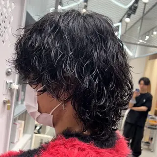 セミロング パーマ ヘアアレンジ メンズ fifth 石川 凪のヘアスタイル