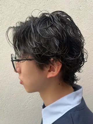ショート パーマ メンズ パーマ/縮毛矯正 揚村武斗のヘアスタイル