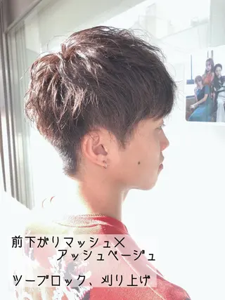 ショート カラー パーマ ヘアアレンジ メンズ メンズパーマ特化/ メッシュ/薫/店長のヘアスタイル