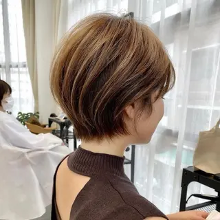 ショート カラー ショート上手い人/ 銀座/なかじのヘアスタイル