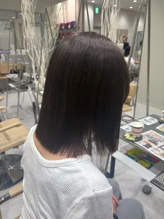 ミディアム 暖色/ブリーチカラー /ボブ/本間陽南のヘアスタイル