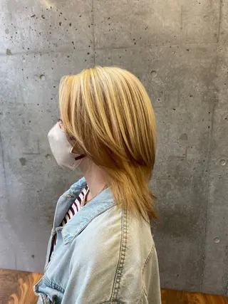 ミディアム カラー 🌈艶ハイトーン特化 🌈NOZOMUのヘアスタイル