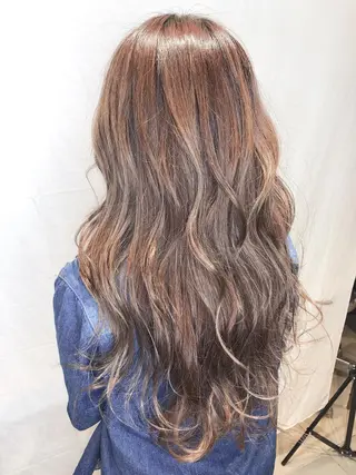 セミロング カラー 田中 アキオのヘアスタイル