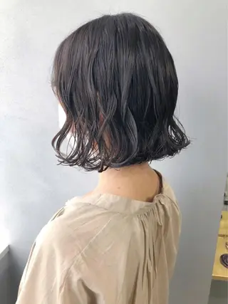 ショート パーマ ボブパーマコテ巻き風 パーマNo1深江秀平のヘアスタイル