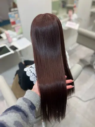 カラー amane໒꒱うる艶 ブリーチ透明感カラーのヘアスタイル