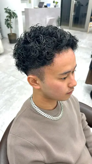 パーマ メンズ 河田 日和のヘアスタイル