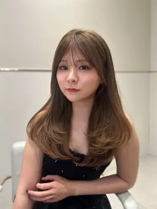 ロング カラー 🍑韓国風レイヤー 🍑莉子のヘアスタイル