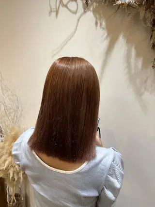 ロング カラー ヘアアレンジ MIRUKA/ 暖色カラー/ベージュのヘアスタイル