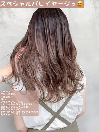 セミロング カラー 【渋谷で人気】艶髪× 髪質改善/ツヤカラーのヘアスタイル