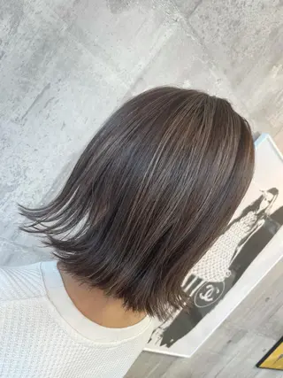 ミディアム カラー 宮崎 千夏のヘアスタイル