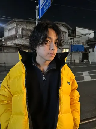 ミディアム パーマ 原田 侑鈴のヘアスタイル