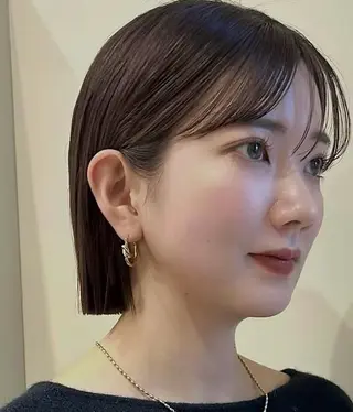 ショート 韓国風レイヤーカラー ライムのヘアスタイル