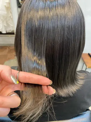 ミディアム カラー やました もえかのヘアスタイル